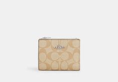 Bifold Wallet In Signature Canvas | COACH OUTLET Cheap Rectangular Coach Card Holder, Sustainable Bag, Studded Bag, Coach Outlet, Silver Lights, Signature Canvas, H Style, Bifold Wallet, Belt Bag