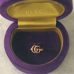 Gucci Interlocking Gg, Authentic Ring. 18k Gold Ring. Size 13. Excellent Condition. Comes With The Box. Gucci Jewelry, 18k Gold Ring, Womens Jewelry Rings, Size 13, Gold Ring, Gold Color, Gold Rings, Limited Time, The Box