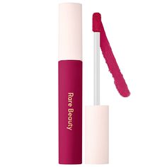 A weightless air-whipped lip cream that hugs lips with rich color and nourishing hydration that gives a soft velvety matte finish.Formulation type: Liquid lipstick Benefits: HydratingIngredient Callouts: Free of sulfates SLS and SLES, parabens, formaldehydes, formaldehyde-releasing agents, phthalates, mineral oil, retinyl palmitate, oxybenzone, coal tar, hydroquinone, triclosan, and triclocarban, and contains less than one percent of synthetic fragrances. This product is also vegan and cruelty-f Cranberry Lipstick, Dark Lipstick Shades, Rare Beauty Lip, Selena Gomez Lips, Rare Beauty By Selena Gomez, Dark Lipstick, One Percent, Gloss Labial, Sephora Beauty