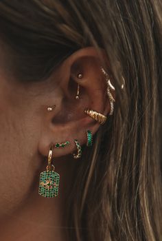 Cool Ear Piercings, Pretty Ear Piercings, Cute Ear Piercings, Body Chains, Ear Cuffs, Pretty Jewellery