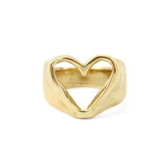 A beautiful reminder to keep your heart open.  Our capacity to love, to be kind, and have the courage to support and stand up for others, is directly related to the openness of our hearts and our own self love.  This ring is meant to be a talisman for big love, and the open heart design allows you to become part of the