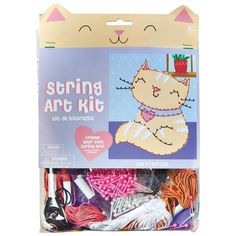 a package of sewing kits with an image of a cat