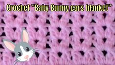 Double Cluster V Stitch Crochet Blanket [Video Tutorial] - Daily Crochet Crochet Bunny Ears, Crotchet Blankets, Free Crochet Baby Blanket Patterns, Baby Bunny Ears, Crochet Blanket Video, Quick Crochet Blanket, Crocheted Baby Blankets