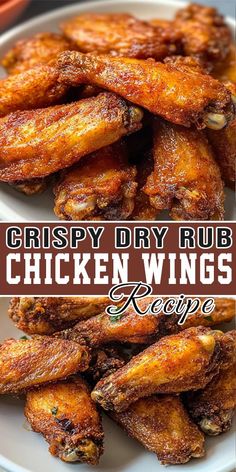 Get the crispiest dry rub chicken wings! 🍗✨ This easy recipe is perfect for game day or a casual dinner. With a delicious blend of spices, these wings are packed with flavor and crunch. #ChickenWings #DryRub #GameDayEats #CrispyChicken Dry Rub Chicken, Dry Rub Chicken Wings, Crispy Wings, Chicken Wings Recipe, Chicken Breast Recipes Easy, Shredded Chicken Recipes, Favorite Dips, Wings Recipe, Game Day Snacks