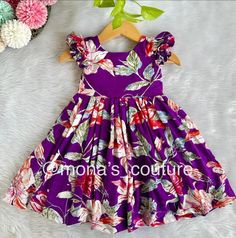 Floral Print Frock, Frock Designs, Baby Clothes Sizes, Baby Frock Pattern, Sewing Kids Clothes