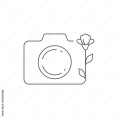 a camera with a flower on it