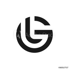 the letter g in a circle logo design template for company identity or brand identity, black and white