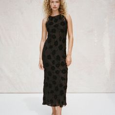 Chic And Understated With The Right Amount Of Detail. The Sheer Top Layer With Tonal Velvet Flowers Dotted All Over Creates The Perfect Floral For All You Minimal Dreamgirls. The Carla With Her Boat Neck And Ankle Length, Is The Silk Dress You'll Be Reaching For...Whether It's Your Day As The Low Key Bride, As That Woman All In Black At The Theatre With A Dinner Jacket And The Perfect Earrings, Or Simply As The Dreamgirl Having Lunch Turning Heads In Either The Ivory Or Black Version. Product De Glamour Photo, Velvet Flowers, Mesh Maxi Dress, Georgette Dress, Silk Maxi, Maxi Shirt Dress, Denim Shirt Dress, Silk Maxi Dress, Satin Midi Dress