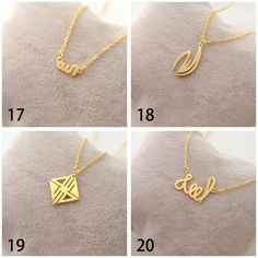 This necklace is a piece of our new collection of Allah necklace made from sterling silver and 14k gold. The collection includes different designs that suit all tastes Kufi/calligraphy, heart/rectangle/triangle shapes, tiny/big sizes. Here is the link for the full collection: https://etsy.me/2Swd0lP All the designs can be made as necklace, bracelet, and earrings. If you also want a complete set that includes a necklace, a bracelet and earrings please get in touch with us. We accept custom orders 14k Gold Square Pendant Necklace For Gift, Modern Engraved Necklaces For Gifts, Modern Engraved Necklace For Gift, Modern Gold Name Necklace For Gift, Modern Gold Name Necklace For Gifting, Elegant Necklaces With Unique Variations For Everyday Wear, Elegant Everyday Necklaces With Unique Variations, Elegant Necklaces For Everyday Wear, 14k Gold Charm Necklace With Square Pendant For Gift