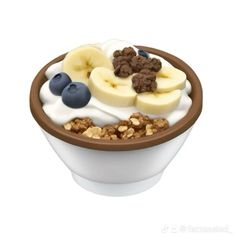 Muesli Breakfast, Emoji Food, Emojis Iphone, Yoghurt Bowl, Coffee Recipes Starbucks