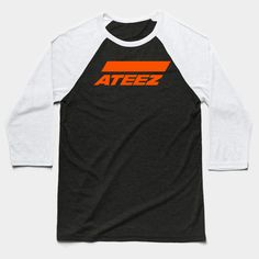 Kpop Ateez Logo -- Choose from our vast selection of Baseball T-Shirts to match with your favorite design to make the perfect custom graphic Baseball T-Shirt. Customize your color! Perfect for working out or casual wear for men and women. Black Tri-blend Shirt For Streetwear, White Tri-blend Top For Streetwear, Urban Style Tops With Screen Print For Sports Events, Casual Tops With Graphic Design For Sports Events, Casual Graphic Top For Sports Events, Graphic Cotton Tops For Sports Events, Cotton Graphic Tops For Sports Events, Cotton Tops With Graphic Design For Sports Events, Sporty Tops With Graphic Design For Fans