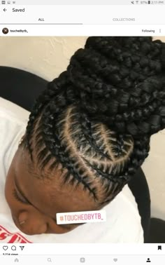 Braided Bun Black Hair, Cornrows Braids For Black Women, Big Braids