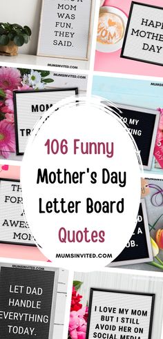 mother's day letter board quotes for moms and dads to write on