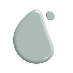 the paint is light gray and has a droplet on it's side,