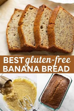 the best gluten - free banana bread recipe is made with only three ingredients