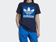 adidas Originals Women Boyfriend  Tee Collegiate Navy ED7466 100% Authentic, Brand New with tag Women Size: Small -Medium Style # ED7466 Product Details:   A tee with oversize attitude and bright colour. A fresh take on a classic logo style.  A big Trefoil logo and a box of contrast color create a bold look for this t-shirt.  Made of soft cotton, It offers the easy, effortless feel of an oversize shape. Oversize fit provides a modern and effortless look Ribbed crewneck Short sleeves 100% cotton Adidas Logo Athleisure Tops With Relaxed Fit, Sporty Relaxed Fit Top With Logo, Adidas Logo T-shirt In Relaxed Fit, Adidas Logo T-shirt With Relaxed Fit, Adidas Logo Sporty T-shirt With Relaxed Fit, Sporty Adidas Logo T-shirt With Relaxed Fit, Sporty Adidas Top With Logo, Sporty Adidas Top, Sporty Adidas Logo T-shirt For Summer