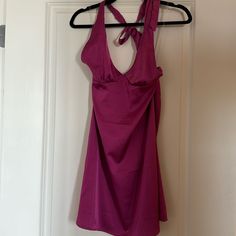 Never Worn - Perfect Halter Top Slip Dress - Not Great For Busty Ladies Elegant Purple Mini Dress With Tie Back, Chic Purple Mini Dress With Tie Back, Halter Slip Dress, Polly Dress, Dream Clothes, Dress Pink, Fancy Dresses, Dream Wardrobe, Gorgeous Dresses