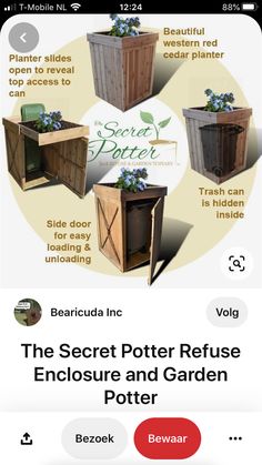 the secret potter refuse enclosure and garden potter