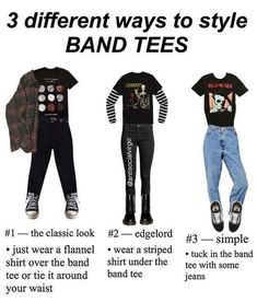 Emo Nonbinary Outfits, Band Tee Outfits, Mood Clothes, Neue Outfits, Outfit Jeans, Emo Outfits, Band Shirt, Punk Outfits, Outfit Goals