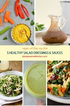 six healthy salad dressings and sauces