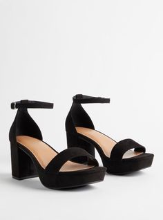 Platform Block Heel (WW)Platform Block Heel (WW), BLACK Closed Toe Heels, Wide Heels, Unique Fits, Platform Block Heels, Suede Block Heels, Black Platform, Ankle Strap Heels, Block Heels Sandal, Strap Heels