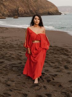 kaftan with belt Kaftan With Belt, Red Beach Dresses, Kaftan Outfit, Georgette Kaftan, Red Kaftan, Beach Kaftan, Plain Red, Long Beach Dress, Royal Blue And Gold