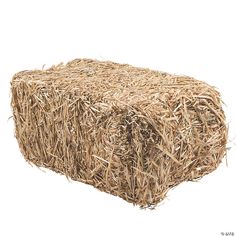 a bale of hay on a white background