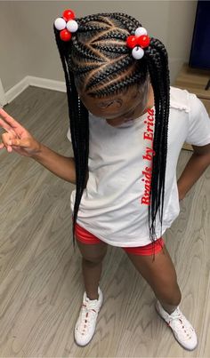 Hairstyles For Six Year Olds, Kids Hairstyles Back To School, Cute Back To School Hairstyles Black Braids, Long Natural Braids, Black Cheerleaders Hairstyles Braids, 2 Ponytail Braids Kids, Hairstyles For Black Girls Kids 10-11 Braids, Kids Plaits Girls Hair Ideas Black