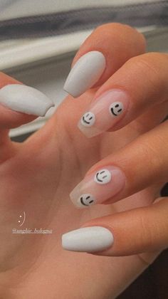 Teen Nails, Spring Acrylic Nails, Casual Nails, White Nail