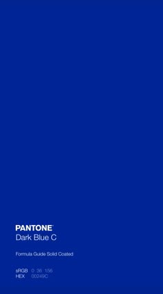 pantone's dark blue color is shown in this image