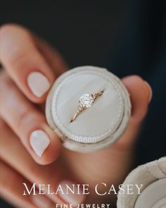 Vintage-inspired but utterly timeless- the Lady's Slipper Ring is simple yet stunning with inset diamond accents and a tapering band in 14k gold. What band would you pair with this engagement ring? See some of our favorites at melaniecasey.com! ✨ Delicate Round Diamond Ring With Center Stone, Delicate Round Brilliant Cut Diamond Ring, Delicate Brilliant Cut Round Diamond Ring, Heirloom Solitaire Diamond Wedding Ring, Heirloom Round Single Diamond Wedding Ring, Timeless Round Single Diamond Wedding Ring, Wedding Ring With Single Round Diamond, Delicate Solitaire Diamond Ring, Delicate Round Diamond Ring With Diamond Cut