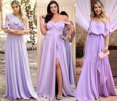 Tendencia Verão 2019: Lavanda nos looks Vestido Color Lila, Lavender Prom, Mint Green Prom Dress, Blush Prom Dress, Lavender Prom Dresses, Girls Bridesmaid Dresses, Prom Dresses 2018, Long Prom Gowns, Evening Party Gowns