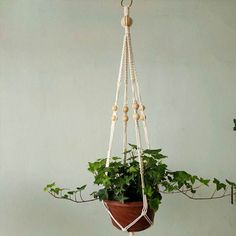 Handmade Macrame Plant Hanger - wnkrs Flower Pot Hanger, Wall Plant Holder, Wall Plant Hanger, Hanger Decor, Decorated Flower Pots, Pot Hanger, Boho Throw Pillows, Macrame Hanging, Plant Hangers