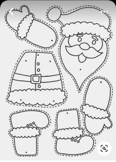 santa claus cut out from paper