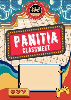 an advertisement for a video game called panita classmet, with the name on it