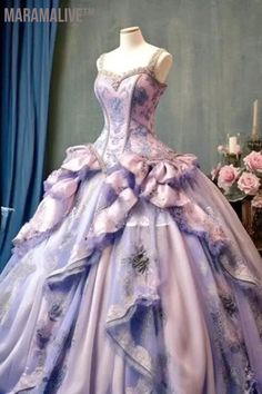 Fantasy Fluffy Victorian Prom Dress Elegant Sheath Camisole Corset Gown Purple Ballgown Dress, Purple Victorian Dress, Victorian Prom Dress, Purple Ballgown, Victorian Prom, Prom Dress Elegant, Corset Gown, Prom Dresses Elegant, Fantasy Dresses