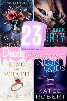 there are many different books on this page together, including the title for 23 dark romance novels