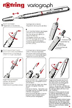 an instruction manual for how to use a fountain pen with instructions on how to use it