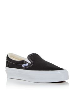 Vans Women's Lx Reissue 98 Slip On Sneakers Black Slip-on Sneakers For Streetwear In Spring, Black Slip-on Sneakers For Spring Streetwear, Black Vans Slip-on Sneakers For Streetwear, Sporty Black Vans Slip-on Sneakers, On Sneakers, Womens Vans, Slip On Sneakers, Sneakers Black, Shoes Sneakers