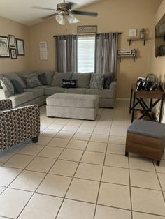 the living room is clean and ready for us to use in its new owner's home