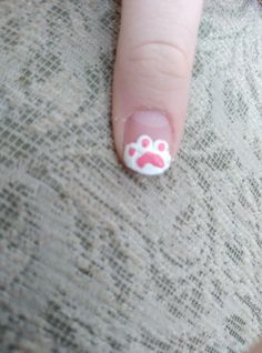 Cat Paw Nails, Nail Star, Paw Print Nails, Paw Nails, Coquette Nails, Cute Nail, Cat Paw, Simple Nail Designs, Fun Crafts For Kids