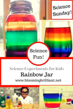 science fun for kids rainbow jar