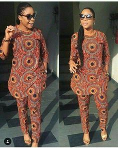 Red Printed Party Set, Elegant Multicolor Matching Set, Multicolor Matching Set For Party, Multicolor Matching Party Set, Elegant Printed Sets For Party, Printed Fitted Party Sets, Printed Fitted Sets For Party, Trouser And Top For Ladies, African Tops For Women