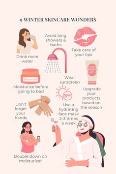 Keep your skin radiant and healthy all winter long with these 9 essential winter skin care tips. From hydration hacks to nourishing routines, discover how to protect your skin from dryness and harsh cold weather. Perfect for maintaining a glowing, youthful complexion. #HealthAndSkinCare #WinterSkinCare #GlowingSkin #HealthySkin #WinterBeauty #SkinCareTips Glow Up Tips For Winter Break, Skin Routine For Normal Skin, How To Keep Your Skin Hydrated, Cold Weather Skin Care Tips, Winter Self Care Tips, Tips To Clear Skin, Hydrated Skin Tips, Good Skin Habits, Skin Health Tips