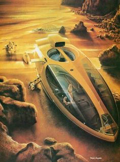 an image of a futuristic car in the desert