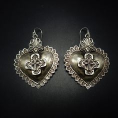 Gregory Segura SOUTHWEST ARTISAN Sterling Silver HEART Earrings Santa Fe Cross - Etsy Sterling Silver Heart Earrings, Silver Heart Earrings, Denver Co, Sterling Silver Heart, Heart Earrings, Silver Heart, Santa Fe, Denver, Dangle Drop Earrings