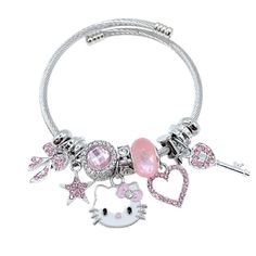 Cute Sanrio Bracelets Anime Kawaii Hello Kitty Silver Rhinestone. Adjustable. Pictures Don’t Do Justice How Beautiful This Bracelet Is. 2.36 Inches Cute Silver Charm Bracelet Bangle, Cute Silver Bangle Charm Bracelet, Hello Kitty Adjustable Jewelry For Gifts, Adjustable Hello Kitty Jewelry As Gift, Adjustable Hello Kitty Jewelry Gift, Silver Hello Kitty Kawaii Jewelry, Adjustable Hello Kitty Jewelry, Kawaii Silver Hello Kitty Jewelry, Cute Silver Bracelet Jewelry