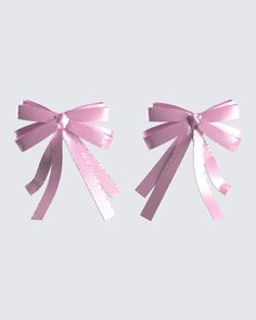 Add a dash of sweetness to your look with these pink satin bow ties 🎀 Whether you're wearing them in your hair, or on your wrist - these elastic hair ties are the cutest multi-use accessory 💕 Black Strapless Mini Dress, White Corset Dress, Bow Mini Dress, Thomas Pink, Pink Bow Tie, Rhinestone Top, White Corset, Sequin Mini Skirts, Elastic Hair Ties