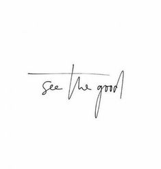 the words see no good are written in cursive handwriting on a white background