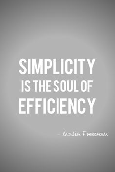 a quote on the subject of efficiency